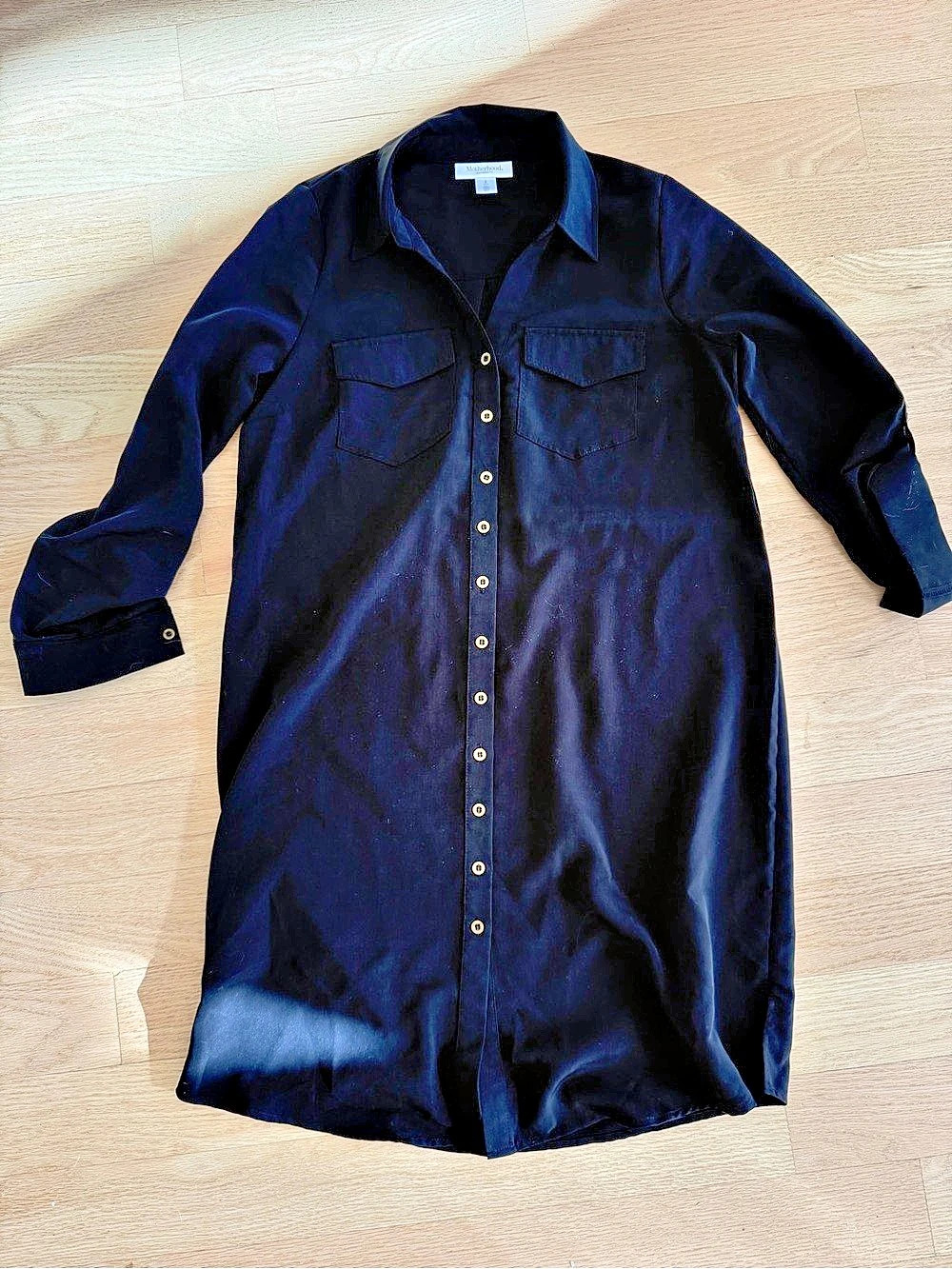 Motherhood Maternity Button Down Shirt in Black Size Small